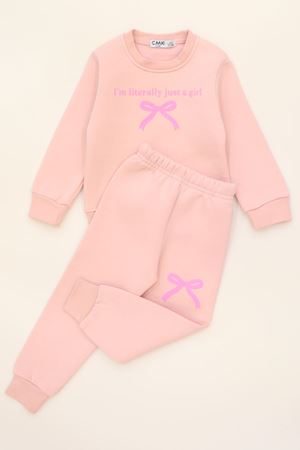 3-7 Yaş 3 İplik Şardonlu İkili Takım Somon - 50905.1867.