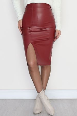 Deri Kalem Etek Bordo - 51043.1223.