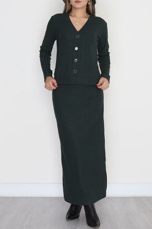 Etekli Hırkalı Takım Yeşil - 2269.1287.