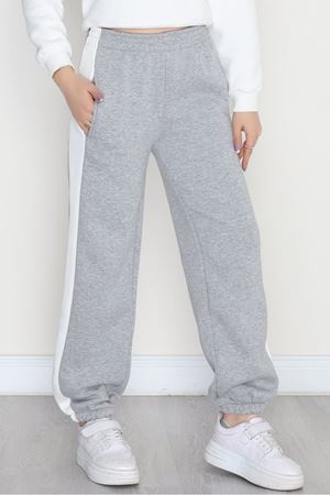 3 İplik Paça Lastikli Eşofman Altı Gri - 42521.1878.