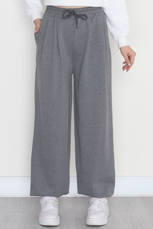 2 İplik Pileli Eşofman Altı Füme - 52008.1857.