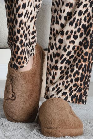 Peluş Ayıcıklı Ev Terliği Kahve - 31465.264.