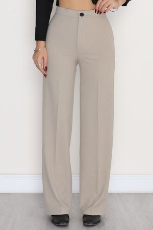 Dokuma Kumaş Pantolon Krem - 42650.1871.