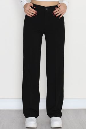 Dokuma Kumaş Pantolon Siyah - 42650.1871.