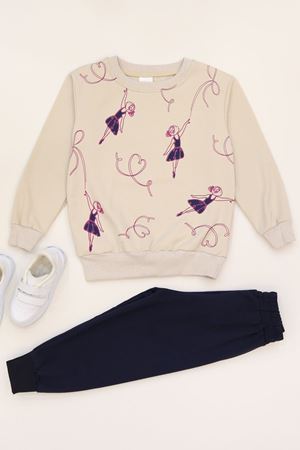 4-10 Yaş 2 İplik Şardonlu İkili Takım Lacivert - 52039.1776.