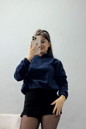 Bel Lastikli Kapşonlu Polar Sweat Lacivert - 52035.053.