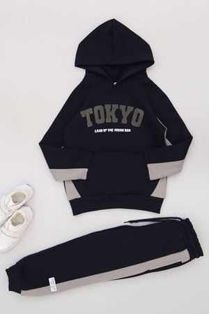 6-9 Yaş 3 İplik Şardonlu Takım Lacivert - 2264031.1576.