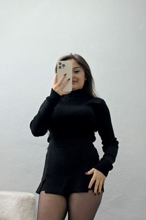 Yarım Balıkçı Yaka Triko Siyah - 4024.2043.