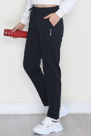 Baskılı Double Paça Eşofman Altı Lacivert2 - 41276.1431.