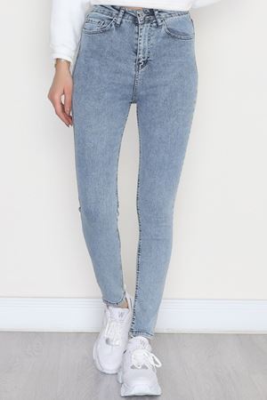 Dar Paça Kot Pantolon Açıkmavi - 31593.2112.