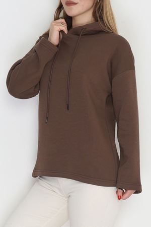 3 İplik Şardonlu Sweat Kahve1 - 42610.1878.