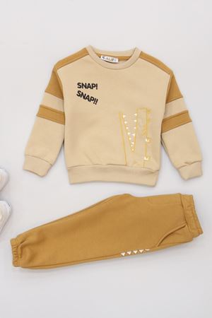 2-5 Yaş Şardonlu Yumoş Kumaş Takım Kahvebej - 1264041.1576.