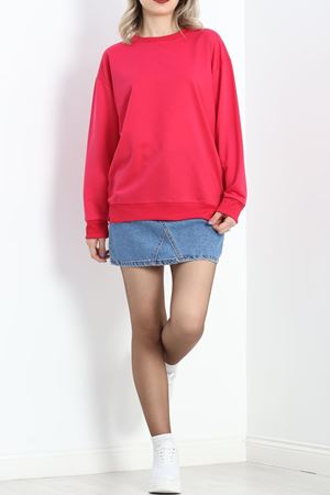 2 İp Bisiklet Yaka Sweat Fuşya - 20790.1878.