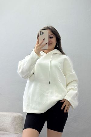 3 İplik Şardonlu Sweat Ekru - 42610.1878.