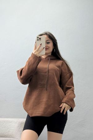 3 İplik Şardonlu Sweat Kahve - 42610.1878.