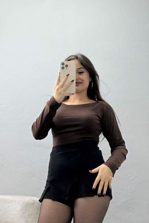 Kayık Yaka Penye Body Kahve - 42642.1868.