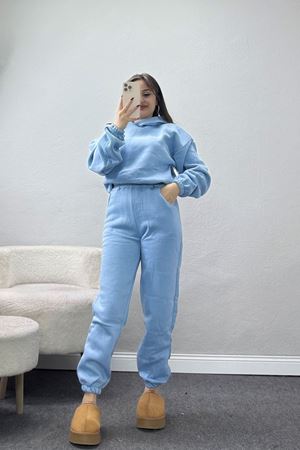 3 İplik Şardonlu Eşofman Takımı Bebemavi - 52049.1878.