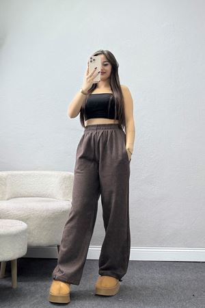 Paçası Stoperli Selanik Eşofman Altı Kahve - 42638.1567.