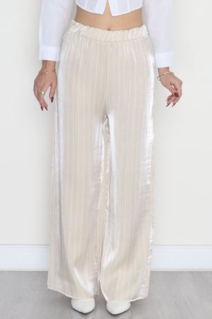 Beli Lastikli Saten Pantolon Bej - 4109.1595.