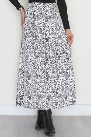 Desenli Saten Etek Siyahbeyaz - 4329.1595.
