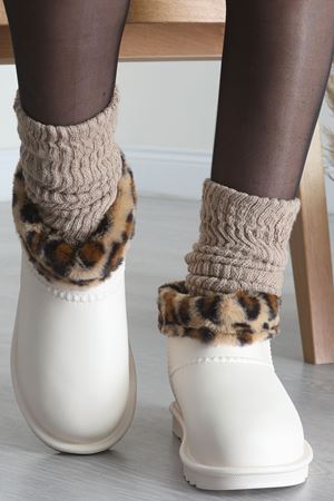 Leopar Desenli Bot Ekru - 31617.264.