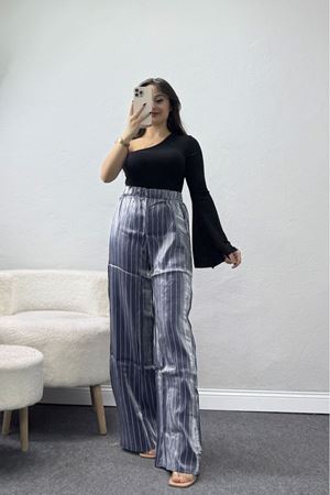 Beli Lastikli Saten Pantolon Lacivert - 4109.1595.