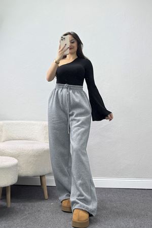 3 İplik Şardonlu Paça Stoperli Eşofman Altı Gri - 52069.2113.