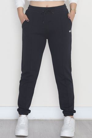 Baskılı Paça Lastik Eşofman Altı Lacivertbeyaz - 41316.1431.