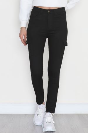 Paçası Lastikli Gabardin Kot Pantolon Siyah - 31597.2112.
