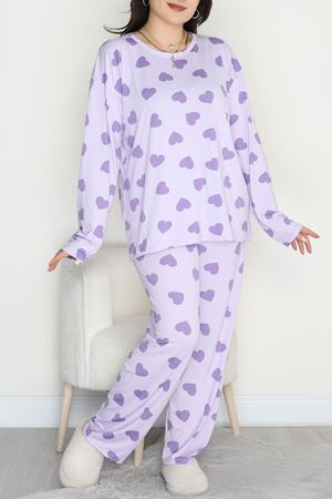 Bisiklet Yaka Battal Takım Lilakalp - 672.1287.