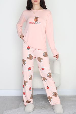 Soft Milan Enjeksiyon Baskılı Pijama Takımı Somonkahve - 664.1287.