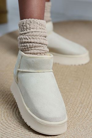 Kalın Taban Mini Boy Süet Bot Bej - 31437.1932.