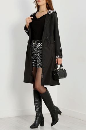 Astarsız Bel Lastikli Trençkot Siyah - 31136.147.