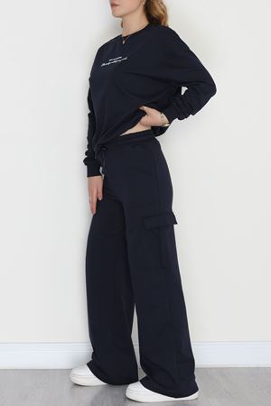 Kargo Cep 2 İplik Eşofman Takımı Lacivert - 50802.1857.