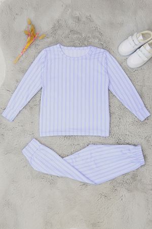3-14 Yaş Soft Milan Pijama Takımı Maviçizgili - 481.1287.