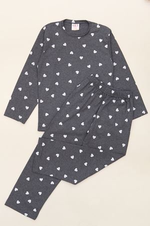 3-8 Yaş Alt Üst Aynı Çocuk Pijama Takımı Fümebeyaz - 50724.1961.