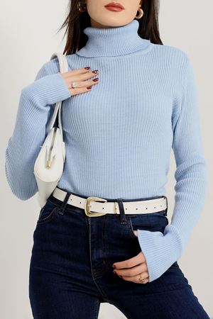 Balıkçı Yaka Fitilli Body Bebemavi - 19468.1766.