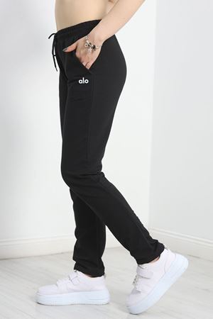 Baskılı Double Paça Eşofman Altı Siyah - 41276.1431.