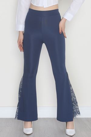 Tüllü İspanyol Paça Tayt İndigo - 50886.1905.