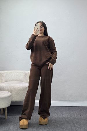 Selanik Kumaş İkili Takım Kahve - 42672.1247.