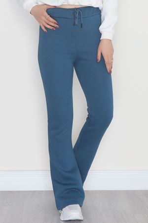 3 İplik İspanyol Paça Eşofman Altı Petrol - 42522.1878.