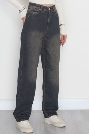 Bel Tokalı Baggy Kot Pantolon Mavitint - 42472.1606.