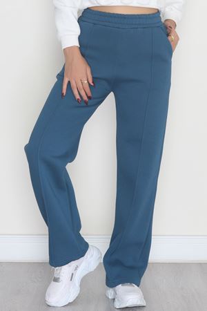 3 İplik Önü Çımalı Eşofman Altı Petrol - 42520.1878.