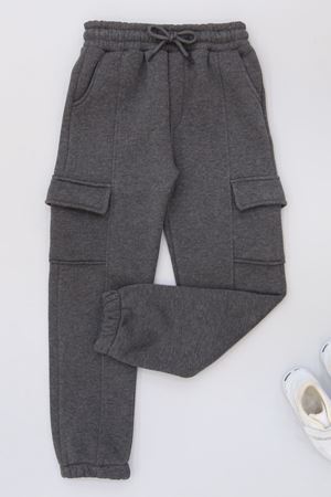 9-12 Yaş 3 İplik Şardonlu Eşofman Altı Füme - 42657.1937.