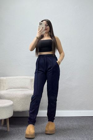 Double Face Kumaş Paça Lastikli Eşofman Altı Lacivert - 40555.1431.