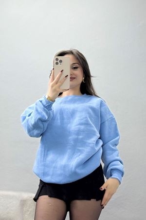 Bisiklet Yaka Üç İplik Sweat Bebemavi - 20138.1878.