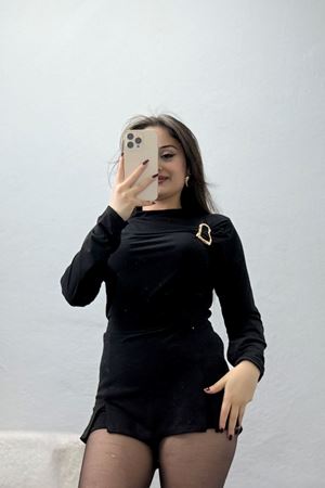 Toka Detaylı Sandy Bluz Siyah - 42666.1949.