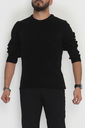 Bisiklet Yaka Erkek Triko Siyah - 70780.1766.