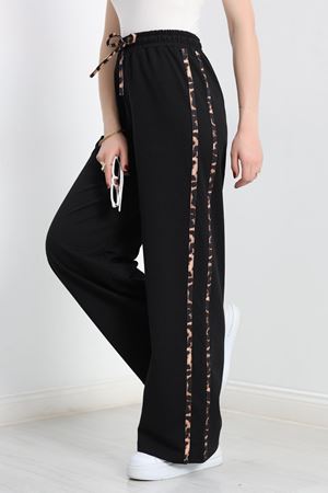 2 İplik Şeritli Eşofman Altı Siyah - 40021.1857.