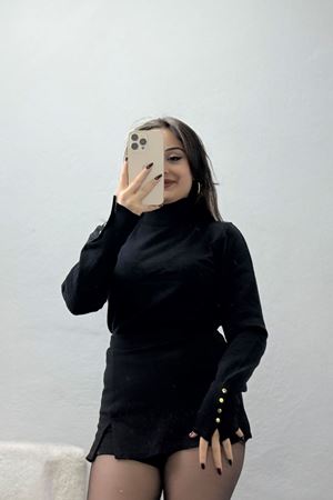 Viskon Elit Boğazlı Triko  Kırçıllısiyah - 31057.1766.